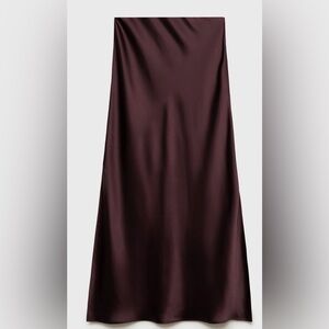 Mango Satin Long Skirt